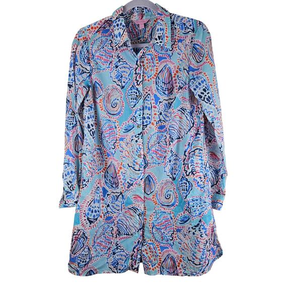 Lilly Pulitzer Jupiter Island Tunic Shell Me About It Size Small - Picture 1 of 7